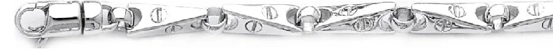 cuff bracelet with engraving -6.1mm Angled Mirror II Link Bracelet