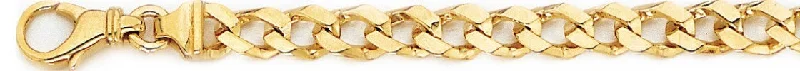 gold-plated beaded bracelet -6.4mm Flat-Top Curb Link Bracelet