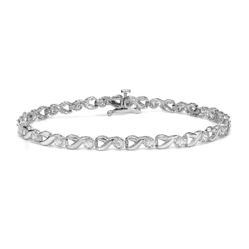 summer inspired bracelet -Auriya 14k White Gold 1/2ct TDW Diamond Bracelet