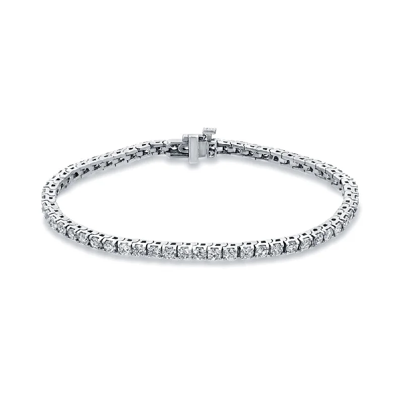 leather wrap bracelet -Auriya 4 1/2ctw Diamond Tennis Bracelet 14k White Gold - 7-inch