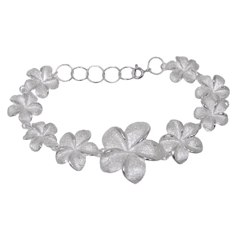 luxury tennis bracelet -Handmade Frangipani Glam Sterling Silver Bracelet (Indonesia)