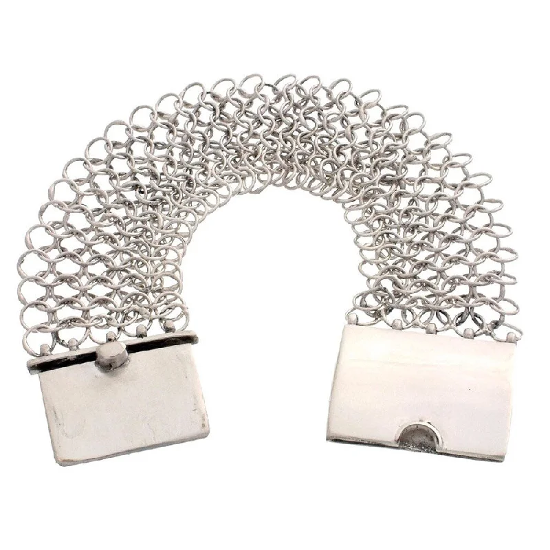 men’s gold bracelet -Handmade Sterling Silver 'Nets In Moonlight' Bracelet (Indonesia)