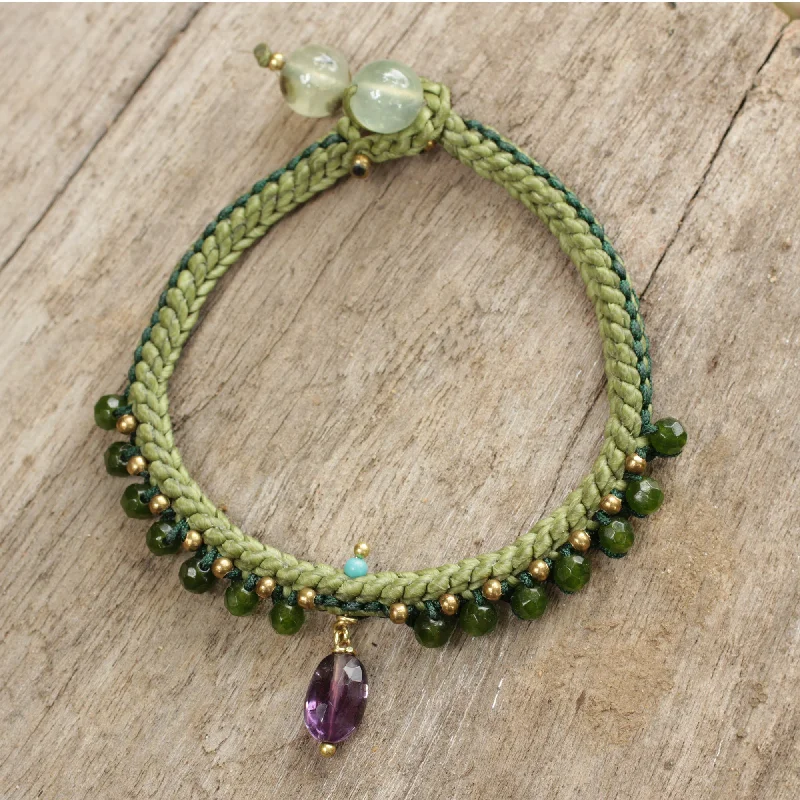 gemstone bracelet for healing -Mae Sa Jungle Green Beaded Bracelet