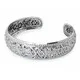 classic pearl bracelet -Sterling Silver 'Precious Garland' Cuff Bracelet (Thailand)