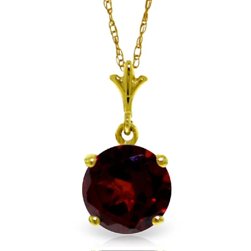 classic pearl necklace for formal events -1.15 Carat 14K Gold Happiest I've Been Garnet Necklace