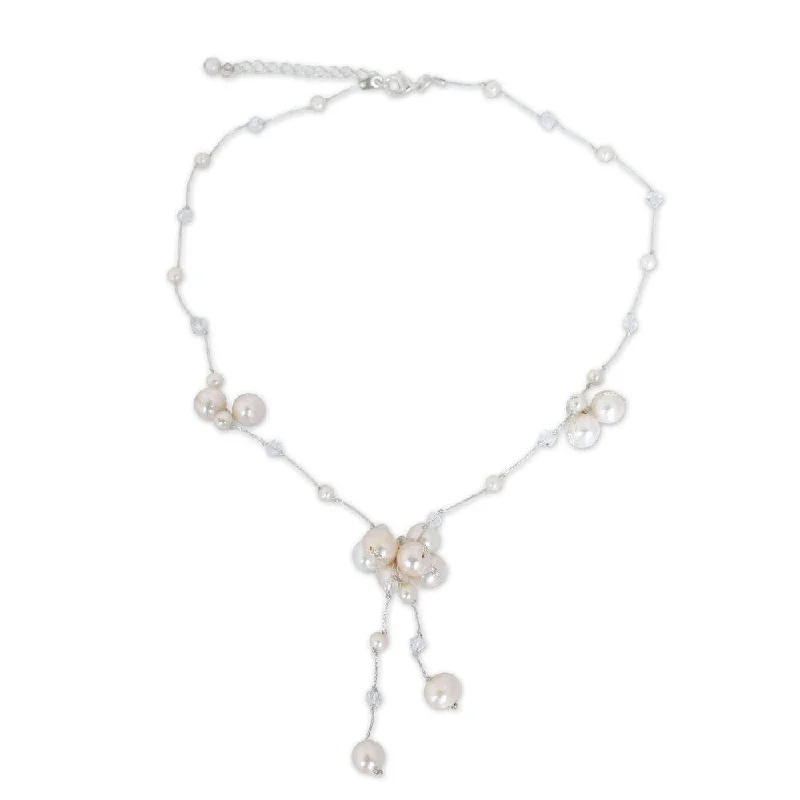 personalized name necklace for women -Cultured Pearl 'Thai Snow Queen' Necklace (3-9 mm)