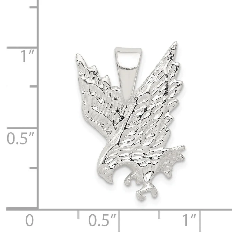 vintage pendant necklace for women -Diamond2Deal 925 Sterling Silver Eagle Pendant (L- 23 mm, W- 17 mm)