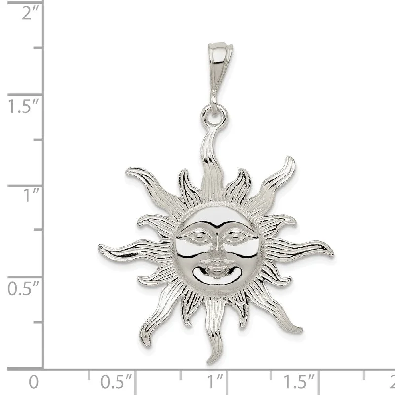 diamond tennis necklace for women -Diamond2Deal 925 Sterling Silver Sun Pendant