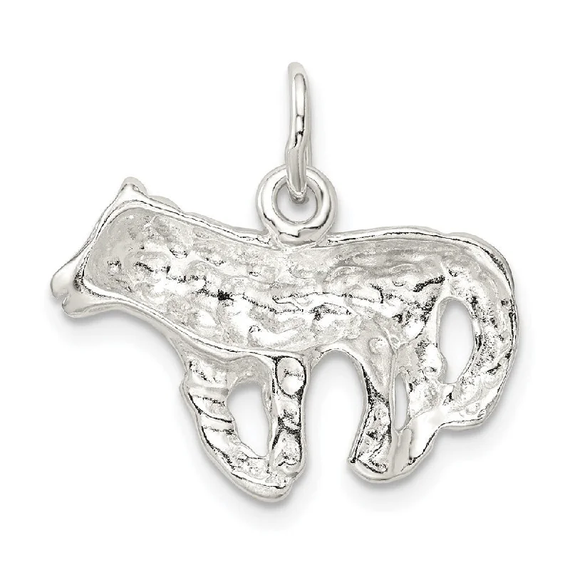 small pendant necklace for minimalist style -Diamond2Deal 925 Sterling Silver Wolf Charm