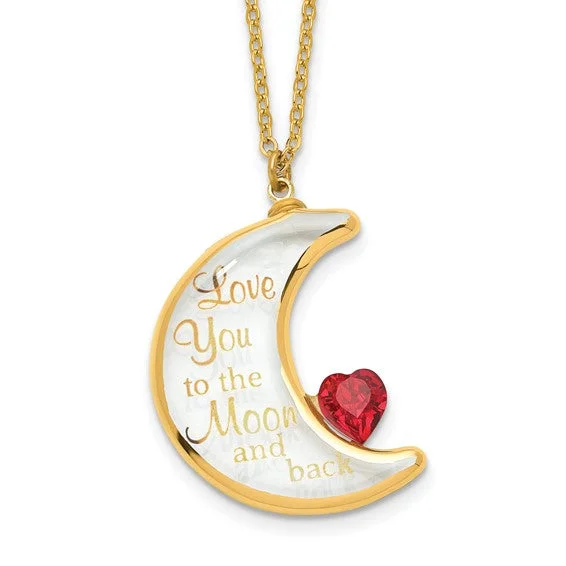 matching couple necklaces -Glass Baron Love You To The Moon and Back Necklace