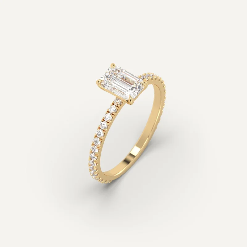 thumb ring for women -1 carat Emerald Cut Diamond Ring