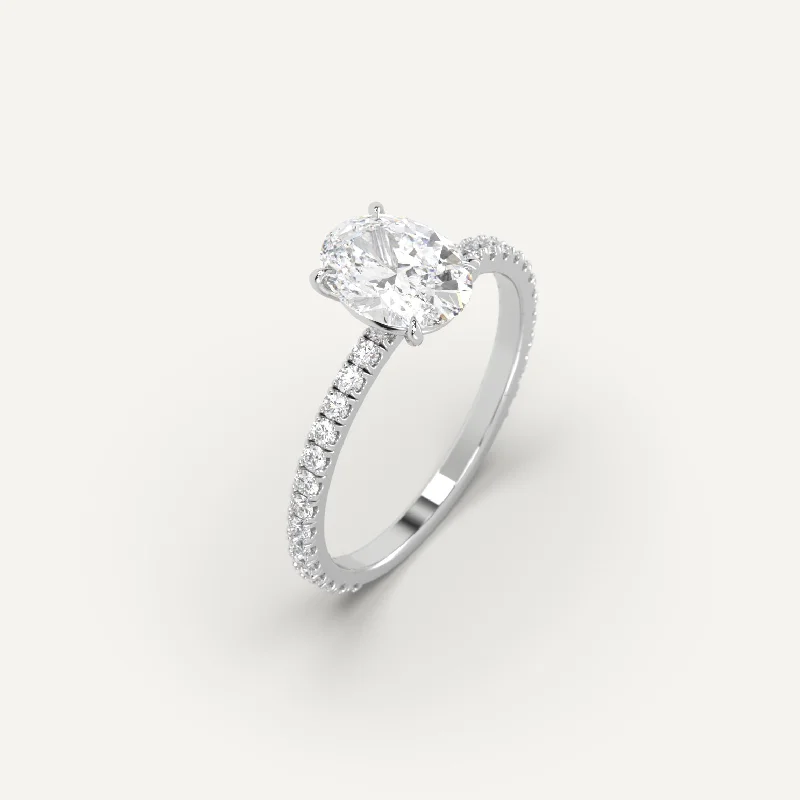 midi ring for women -1 carat Oval Cut Diamond Ring