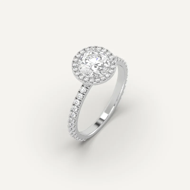 diamond stacking ring for women -1 carat Round Cut Diamond Ring