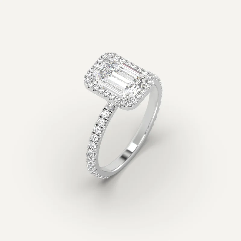 graduation ring for girls -2 carat Emerald Cut Diamond Ring