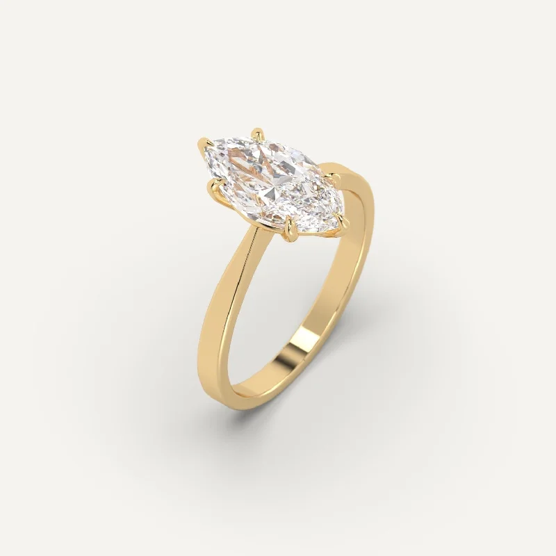 zodiac sign ring for women -2 carat Marquise Cut Diamond Ring