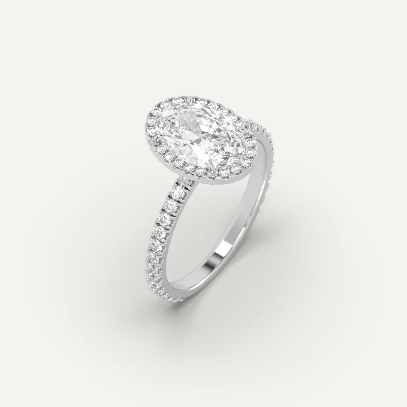 monogram ring for women -2 carat Oval Cut Diamond Ring