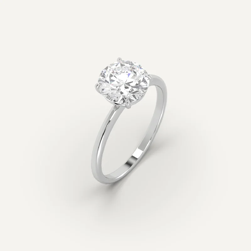 vintage ring for women -2 carat Round Cut Diamond Ring