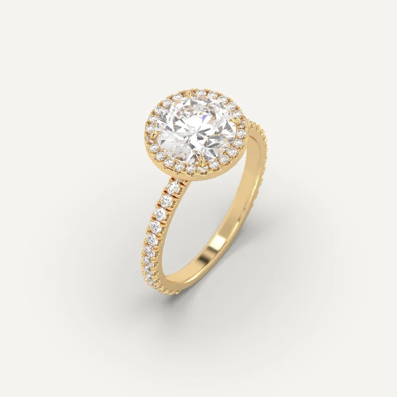 boho stacking ring for women -2 carat Round Cut Diamond Ring