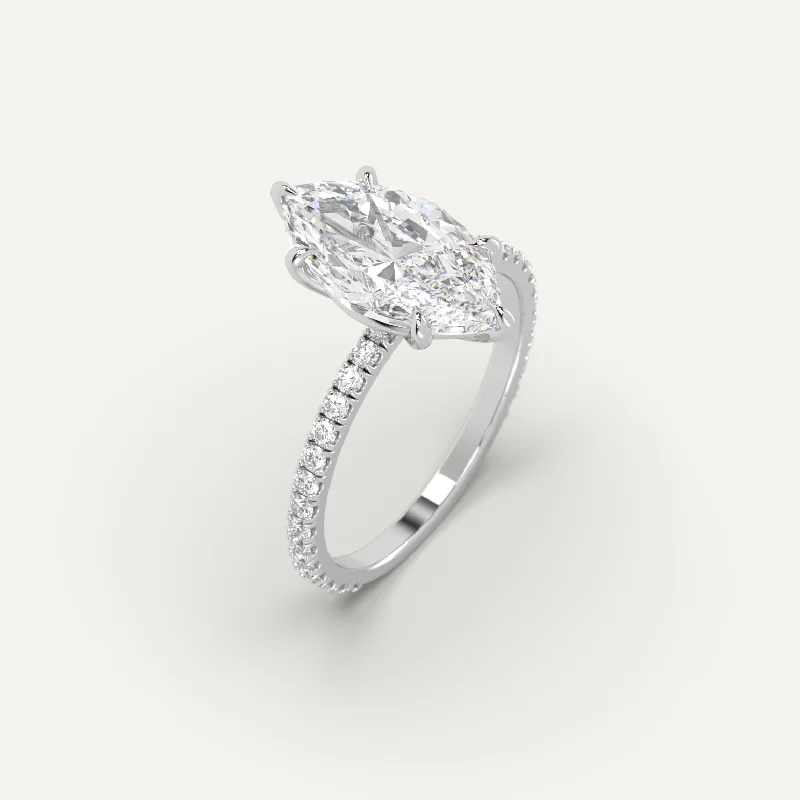 trendy thumb ring for women -3 carat Marquise Cut Diamond Ring