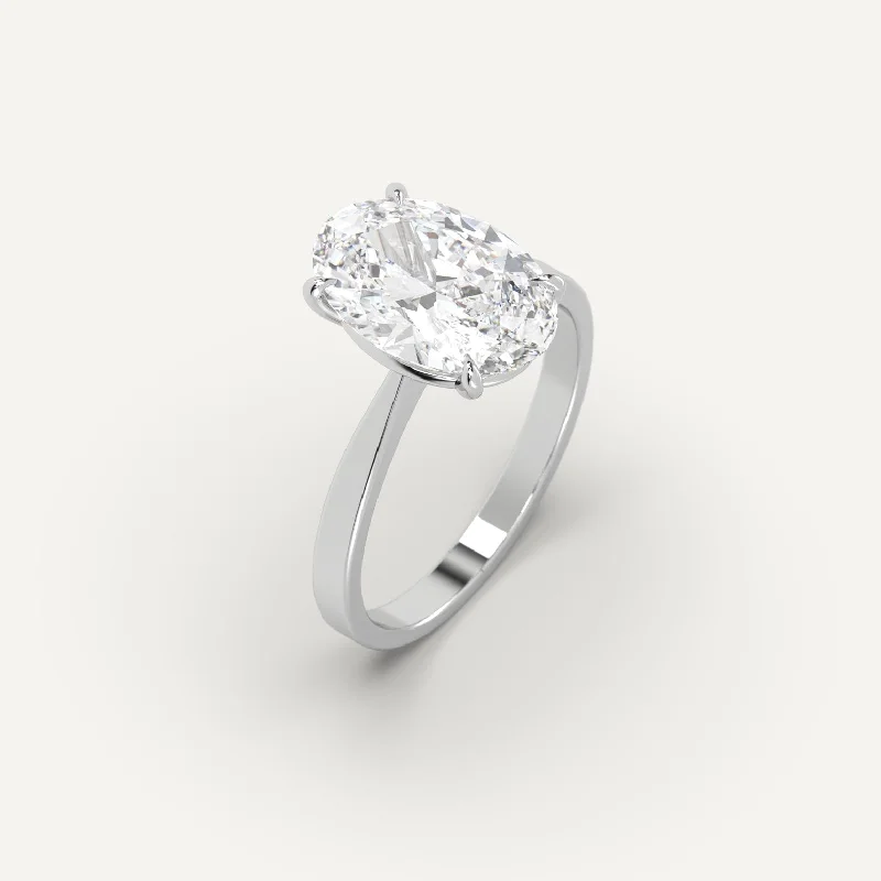 midi ring for women -3 carat Oval Cut Diamond Ring