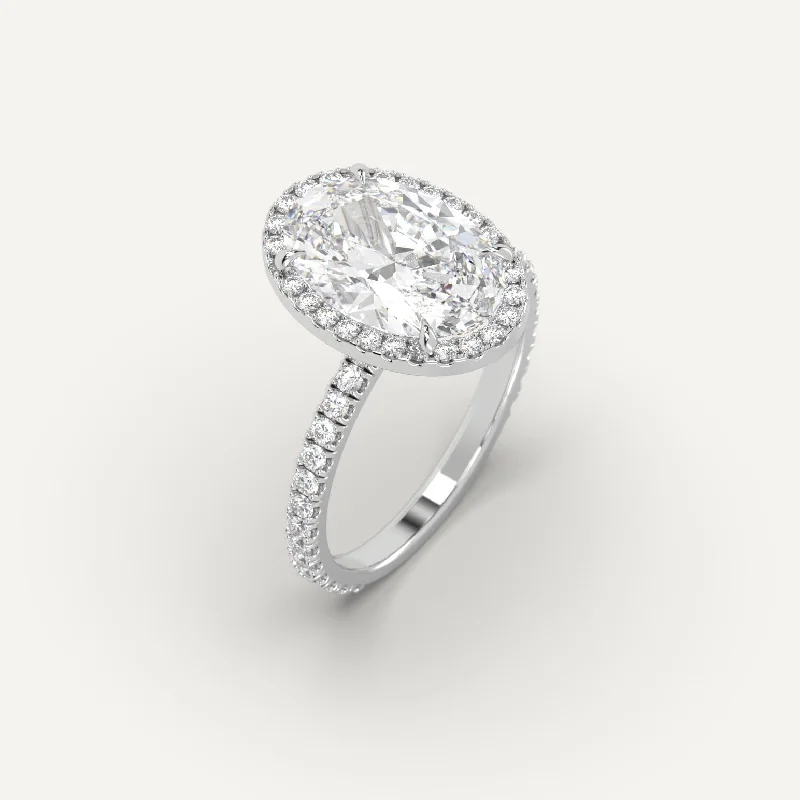 bar band ring for women -3 carat Oval Cut Diamond Ring