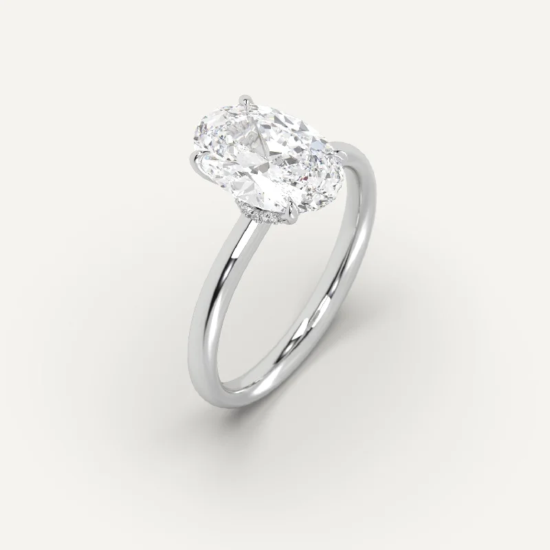 promise ring for girlfriend -3 carat Oval Cut Diamond Ring