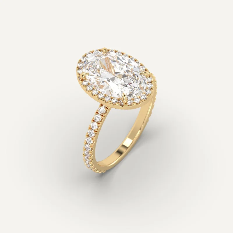 snowflake ring for winter -3 carat Oval Cut Diamond Ring