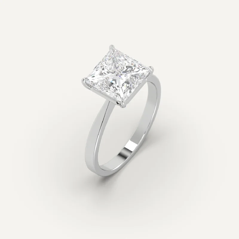 adjustable ring for women -3 carat Princess Cut Diamond Ring