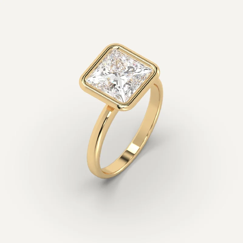 promise ring for girlfriend -3 carat Princess Cut Diamond Ring