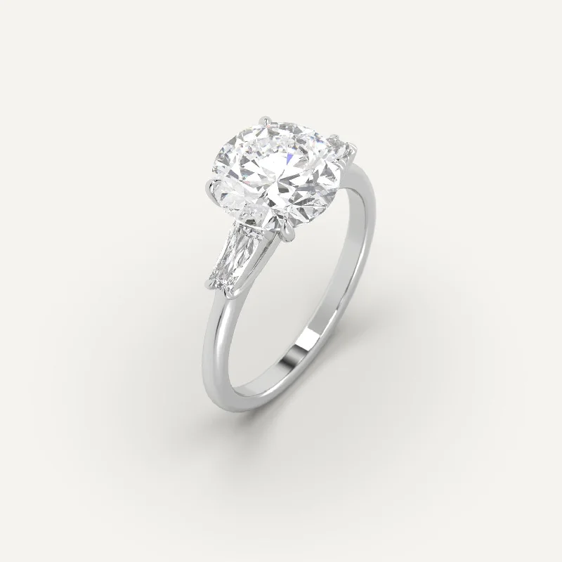 promise ring for couples -3 carat Round Cut Diamond Ring