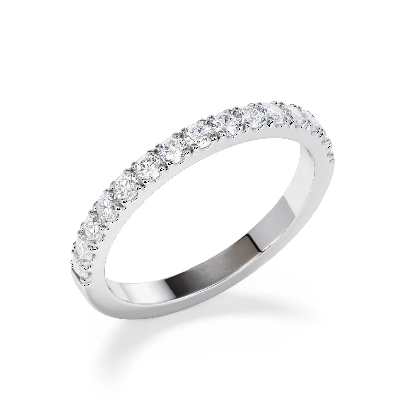 long distance ring for couples -2mm Micro Pavé Diamond Eternity Ring