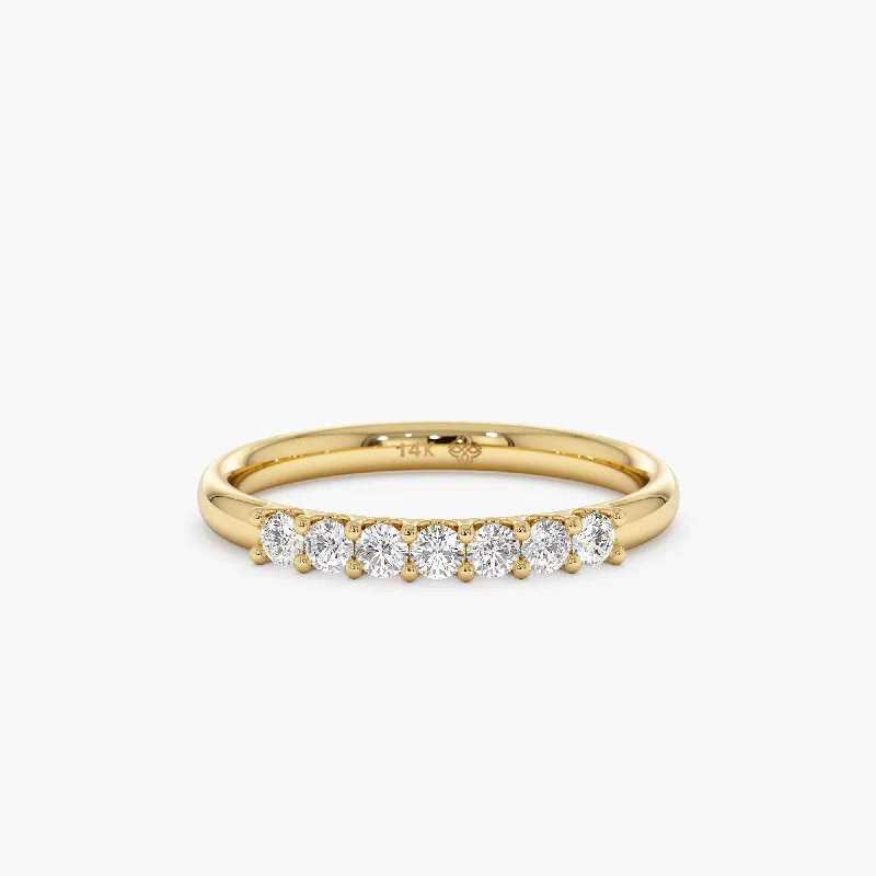 statement ring for special occasions -7 Diamond Stacking Ring, Vanessa