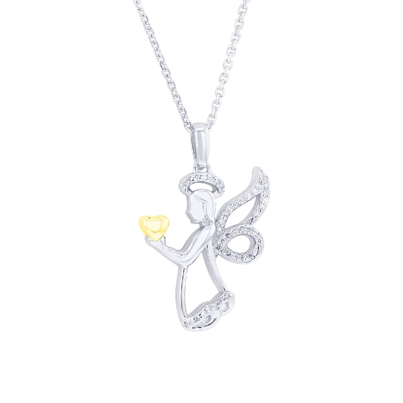 multi-strand necklace for women -Angelic Love Diamond Necklace