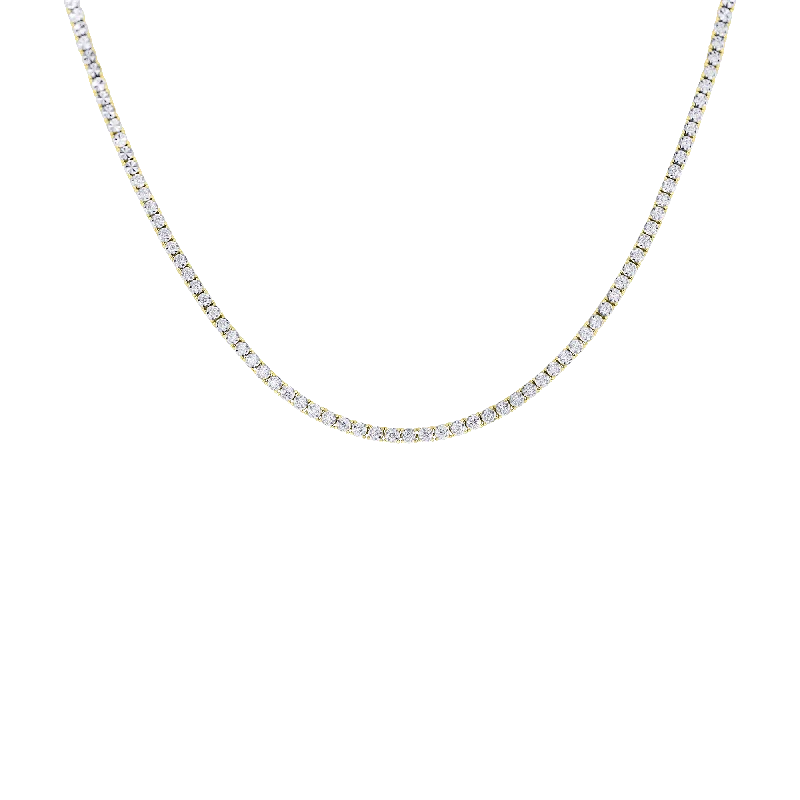 personalized handwriting necklace -Anouk Choker Diamond Tennis Necklace