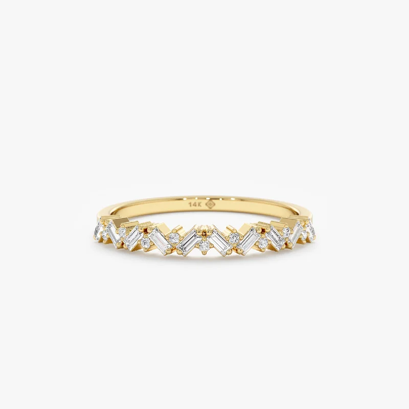 gold ring for women -Diamond Garland Ring, Fallon