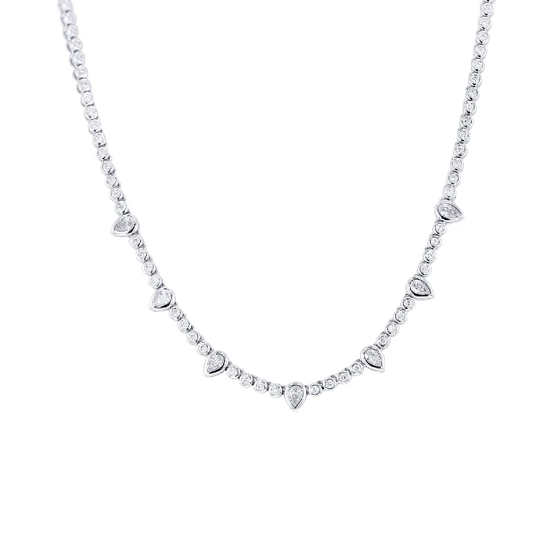 bohemian style necklace for women -Calista Diamond Tennis Necklace