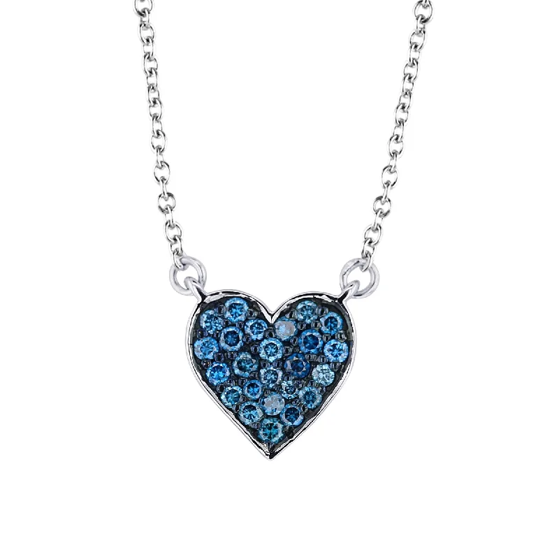 butterfly pendant necklace for girls -Deep Love Blue Diamond Necklace