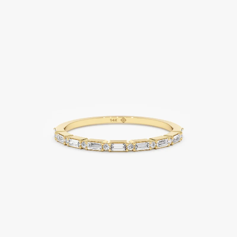 sunflower ring for women -Diamond Dot Dash Half Eternity Ring, Harper