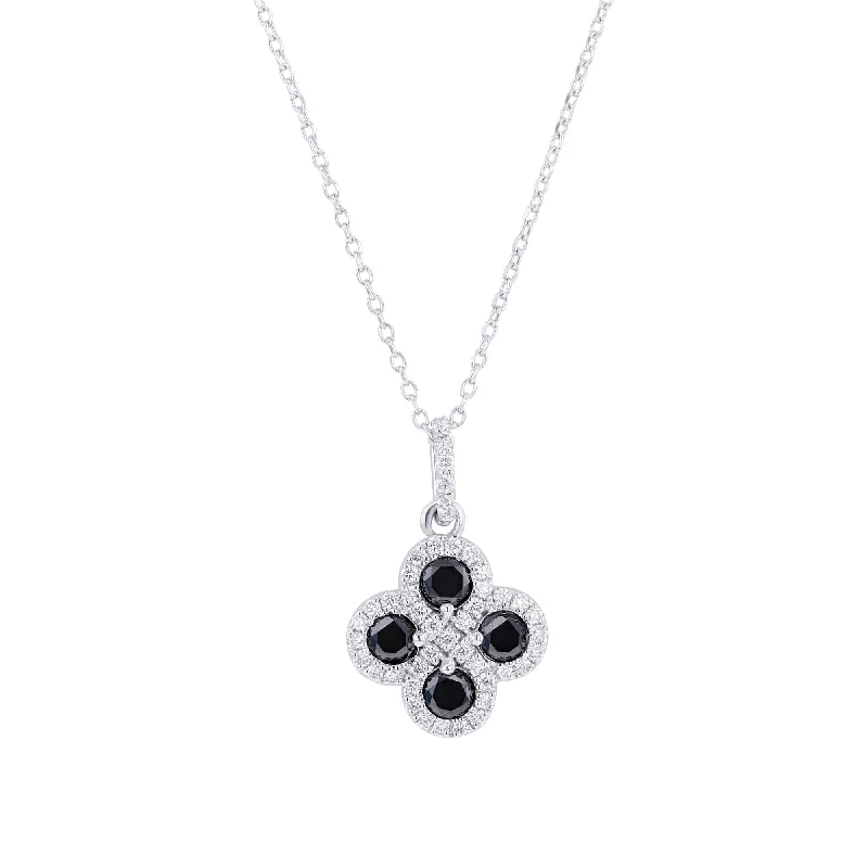 moonstone necklace for women -Fortune Black & White Diamond Necklace