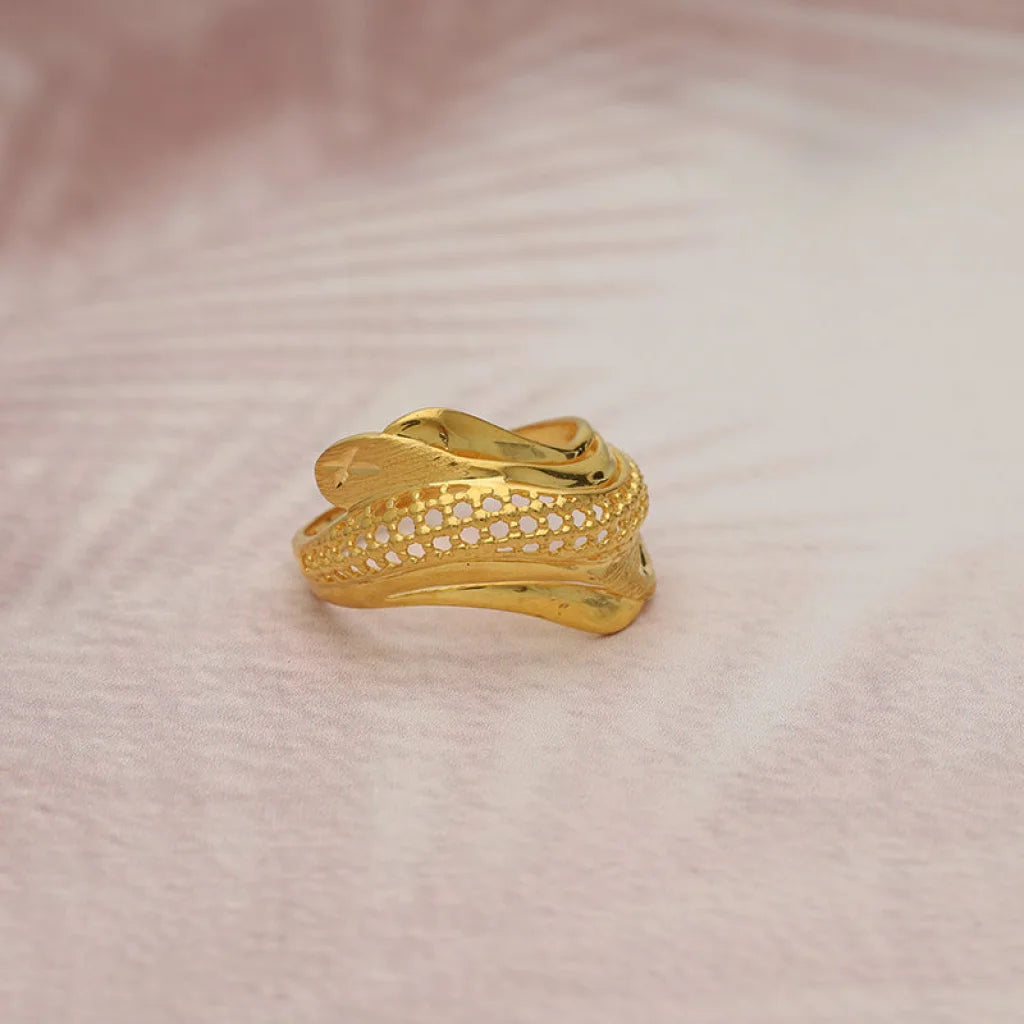 minimalist ring for everyday wear -Gold Ring 22KT - FKJRN22K5066