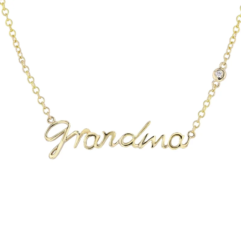 teardrop necklace for women -Grandma Diamond Necklace