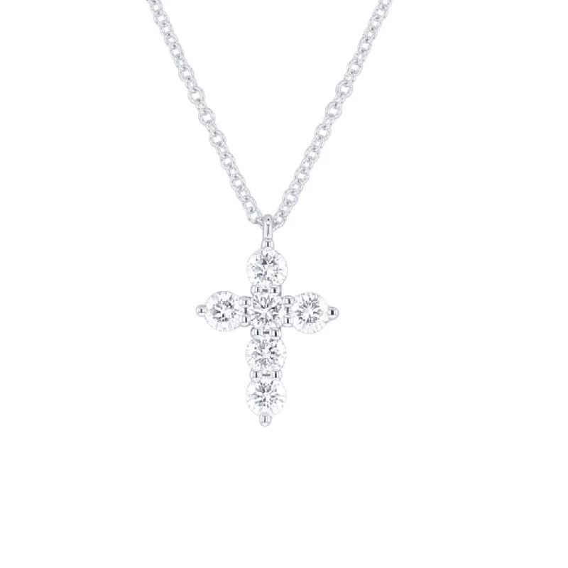 moonstone necklace for women -Holy Diamond Cross Necklace 1/2ct