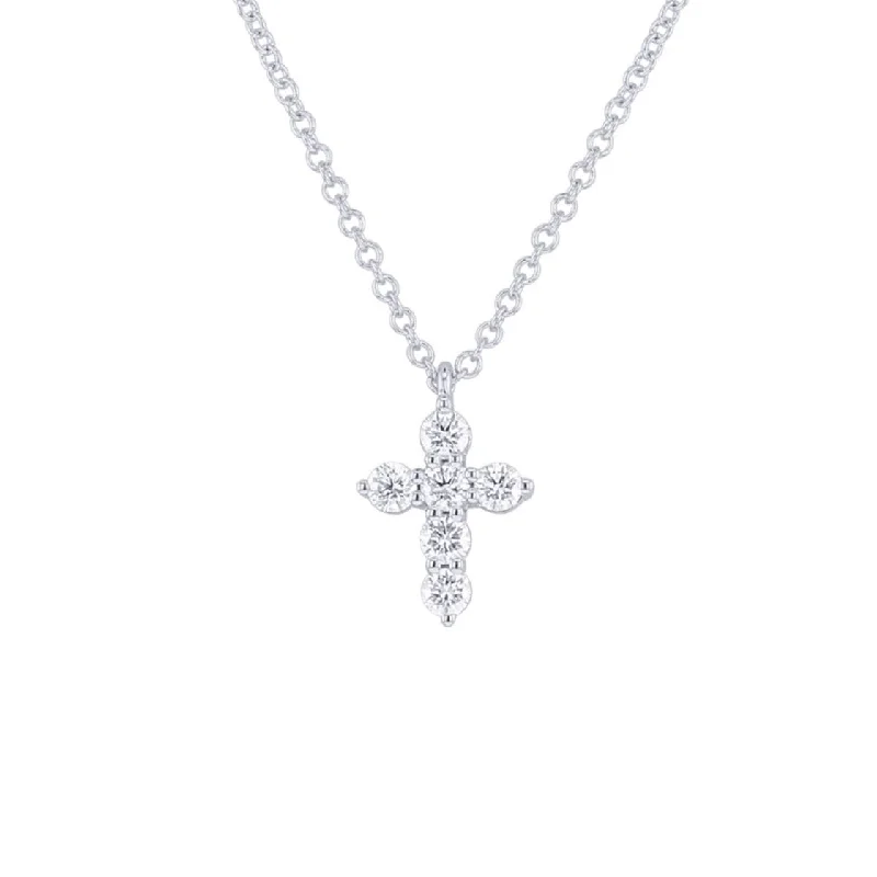 statement necklace for women -Holy Diamond Cross Necklace 1/4ct