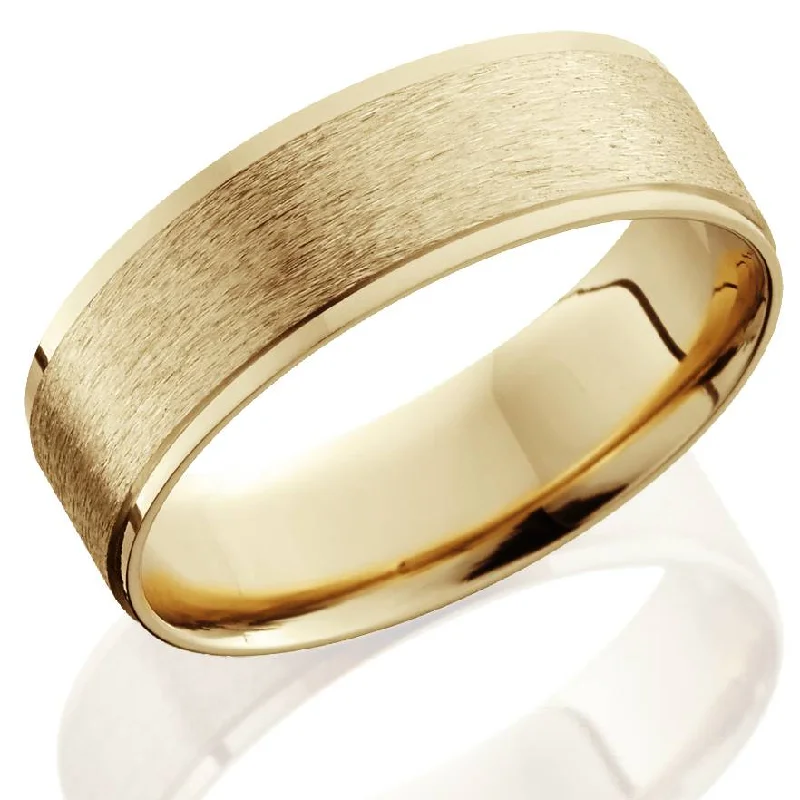 braided band ring for men -Mens 14K Gold 6mm Comfort Fit Wedding Ring Band New Size Selectable