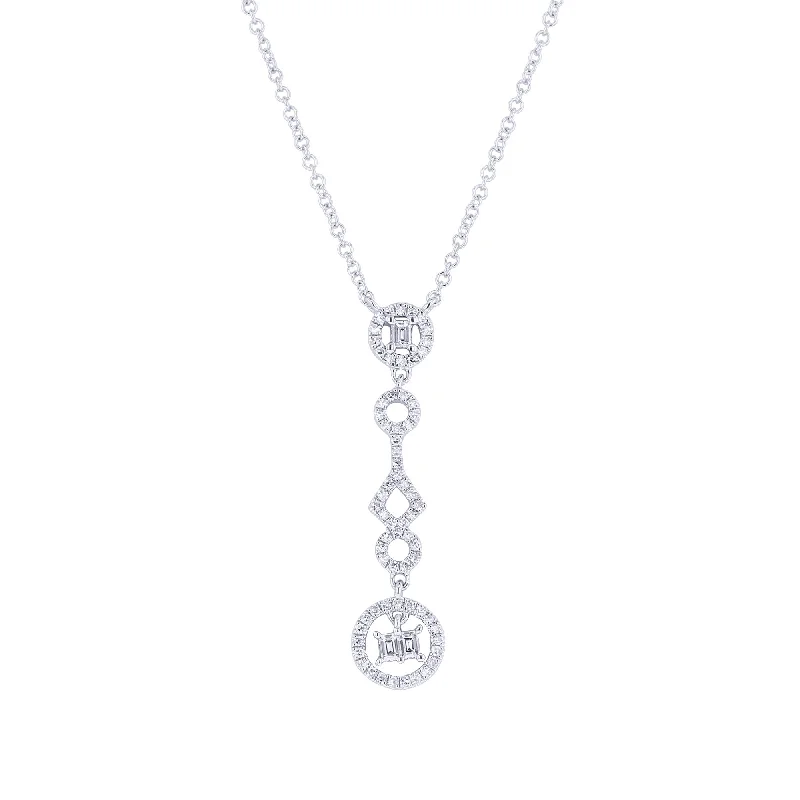 custom coordinate necklace for gifts -Middleton Diamond Drop Necklace