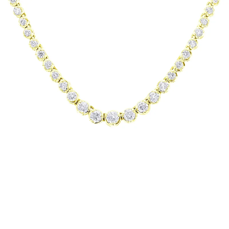 gold nameplate necklace for women -Miracle Diamond Tennis Necklace 3 1/2ct