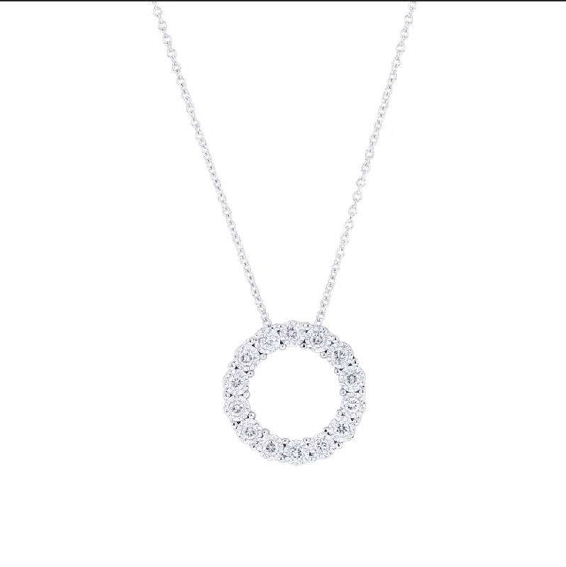 name bar necklace for women -Mirage Circle Diamond Necklace 1/4ct