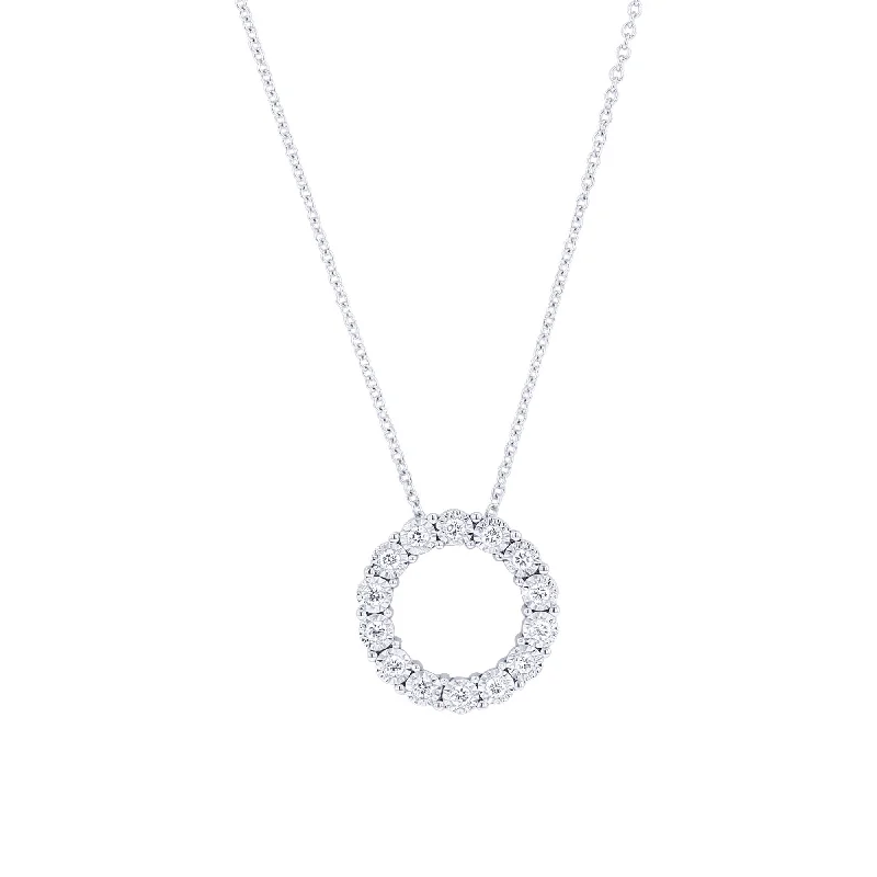 butterfly charm necklace for girls -Mirage Circle Diamond Necklace 1/6ct