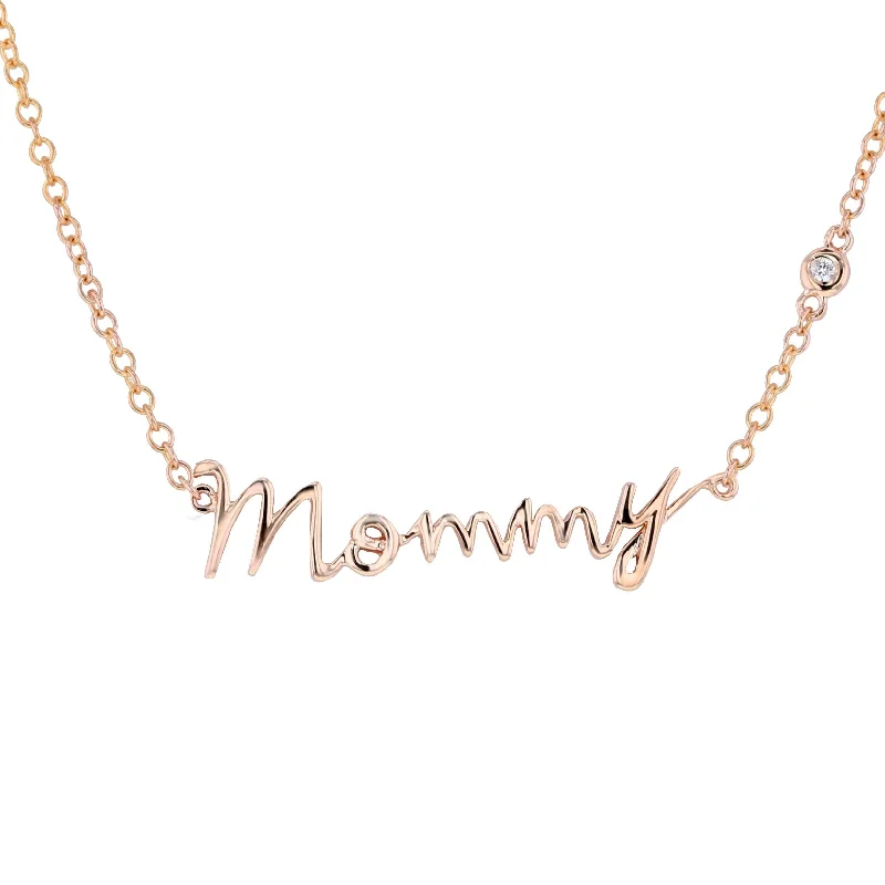 luxury diamond necklace for special occasions -Mommy Diamond Necklace