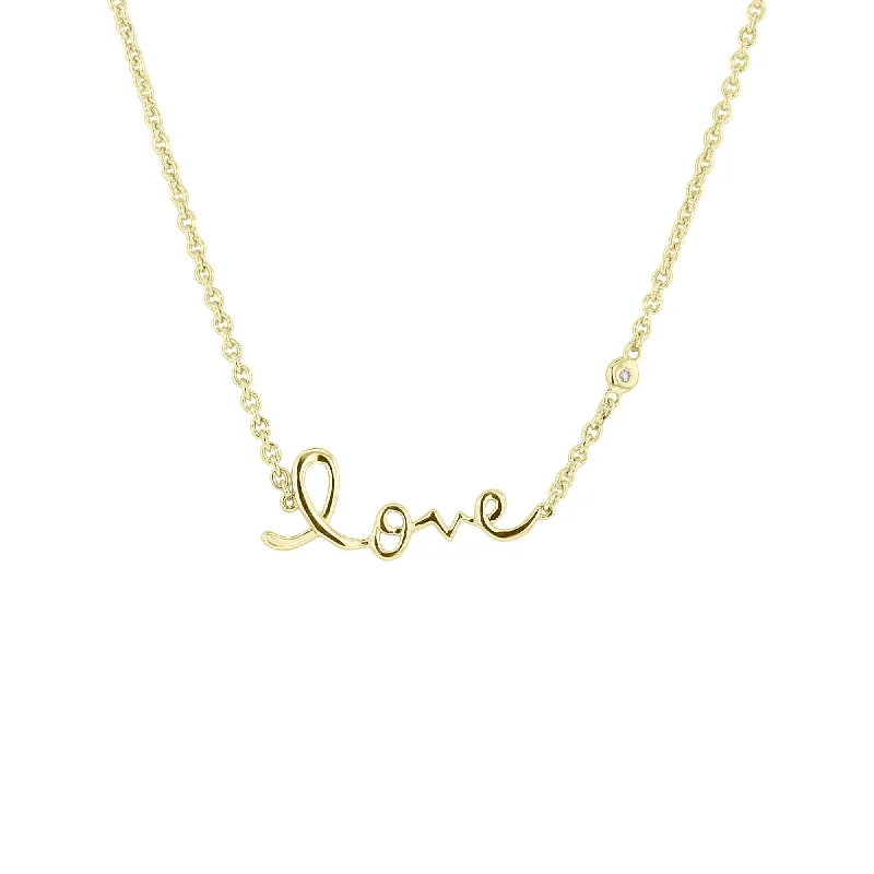 matching friendship necklaces -Petite Love Chain Diamond Necklace